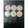 Image 2 : 6 Canadian .800 Silver Half Dollars, 70g Total Weight