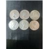 Image 2 : 6 Canadian 50 Cent .800 Silver Coins, 70g Total, 1.80 Troy Oz Ag
