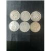 Image 1 : 6 Canadian .800 Silver Half Dollars, 70g Total Silver Weight