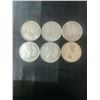 Image 2 : 6 Canadian .800 Silver Half Dollars, 70g Total Silver Weight
