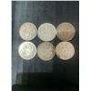 Image 1 : 6 Canadian .800 Silver Half Dollars, 70g, 1.80 Troy Oz