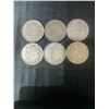 Image 1 : 6 Canadian .800 Silver Half Dollars, 70g Total Weight