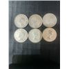 Image 2 : 6 Canadian .800 Silver Half Dollars, 70g Total Weight
