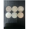 Image 1 : 6 Canadian .800 Silver Half Dollars, 70g Total, 1.80 Troy Oz