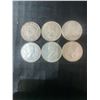 Image 2 : 6 Canadian .800 Silver Half Dollars, 70g Total, 1.80 Troy Oz