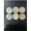 Image 1 : 6 Canadian .800 Silver Half Dollar Coins, 70g Total Weight