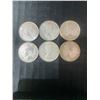 Image 2 : 6 Canadian .800 Silver Half Dollar Coins, 70g Total Weight