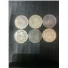 Image 1 : 6 Canadian .800 Silver Half Dollars, 70g Total Weight