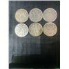 Image 1 : 6 Canadian .800 Silver Half Dollars, 70g Total Weight