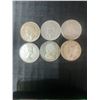 Image 2 : 6 Canadian .800 Silver Half Dollars, 70g Total Weight