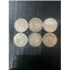 Image 1 : 6 Canadian .800 Silver Half Dollars, 70g Total Silver