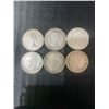 Image 2 : 6 Canadian .800 Silver Half Dollars, 70g Total Silver