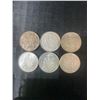 Image 1 : 6 Canadian .800 Silver Half Dollars, 70g Total Weight