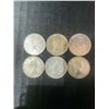 Image 2 : 6 Canadian .800 Silver Half Dollars, 70g Total