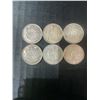 Image 1 : 6 Canadian .800 Silver Half Dollars, 70g Total (1.80 Troy Oz)