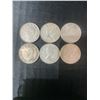 Image 2 : 6 Canadian .800 Silver Half Dollars, 70g Total (1.80 Troy Oz)