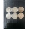 Image 1 : 6 Canadian .800 Silver Half Dollars, 70g Total Weight