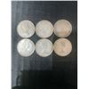 Image 2 : 6 Canadian .800 Silver Half Dollars, 70g Total Weight