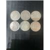 Image 1 : 6 Canadian .800 Silver Half Dollars, 70g Total Weight