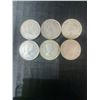 Image 2 : 6 Canadian .800 Silver Half Dollars, 70g Total Weight