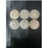 Image 1 : 6 Canadian .800 Silver Half Dollars, 70g Total Weight