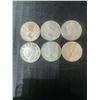 Image 2 : 6 Canadian .800 Silver Half Dollars, 70g Total Weight