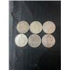 Image 1 : Six .800 Silver Canadian Half Dollars, 70g Total