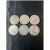 Image 2 : Six .800 Silver Canadian Half Dollars, 70g Total