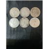 Image 2 : 6 Canadian .800 Silver Half Dollars, 70g, 1.80 Troy Ounces Silver