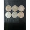 Image 1 : 6 Canadian .800 Silver Half Dollars, 70g, 1.80 Troy Ounces