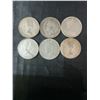 Image 2 : 6 Canadian .800 Silver Half Dollars, 70g, 1.80 Troy Ounces
