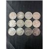 Image 1 : 12 Canadian .800 Silver Quarters, 70g, 1.80 Troy Ounces