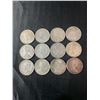 Image 2 : 12 .800 Silver Canadian Quarters, 70g Total, 1.80 Troy Oz