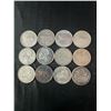 Image 1 : 12 Canadian .800 Silver Quarters, 70g Total, 1.80 Troy Oz Silver