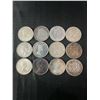 Image 2 : 12 Canadian .800 Silver Quarters, 70g Total, 1.80 Troy Oz Silver