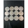 Image 1 : 12 Canadian .800 Silver Quarters, 70g Total Weight