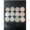 Image 2 : 12 Canadian .800 Silver Quarters, 1.80 Troy Ounces, 70g