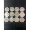 Image 1 : 12 Canadian .800 Silver Quarters, 70g, 1.80 Troy Oz Silver
