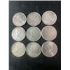 Image 2 : 9 Canadian .800 Silver Quarters, 52g Total, Buffalo Reverse