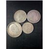 Image 2 : 4 British Silver Coins: 6 Pence, 3 Pence, and Shilling (1904–1944)