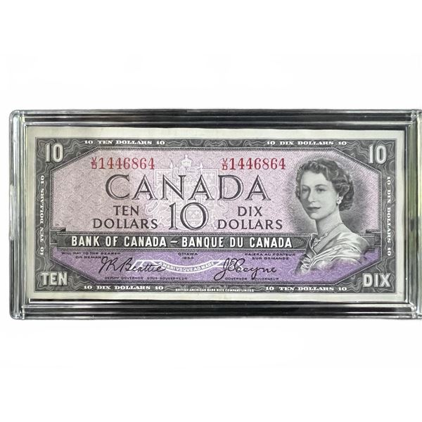 1954 Canadian $10 Bill, Devil's Face, Queen Elizabeth II