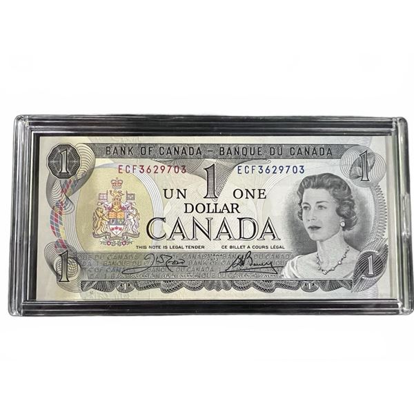 1967 Bank of Canada $1 Bill, Serial ECF3629703, QEII