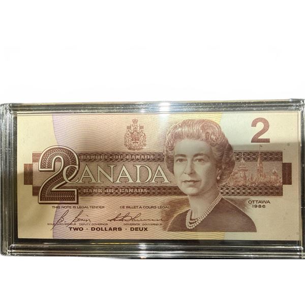 1986 Canada $2 Banknote EGU2630133 Queen Elizabeth II