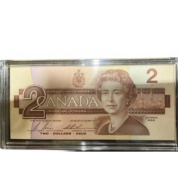 1986 Canada $2 Banknote EGU3275810, Birds of Canada Series