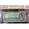 Image 1 : 1967 Bank of Canada $1 Bill, Centennial, BCS EF40, BC-45b