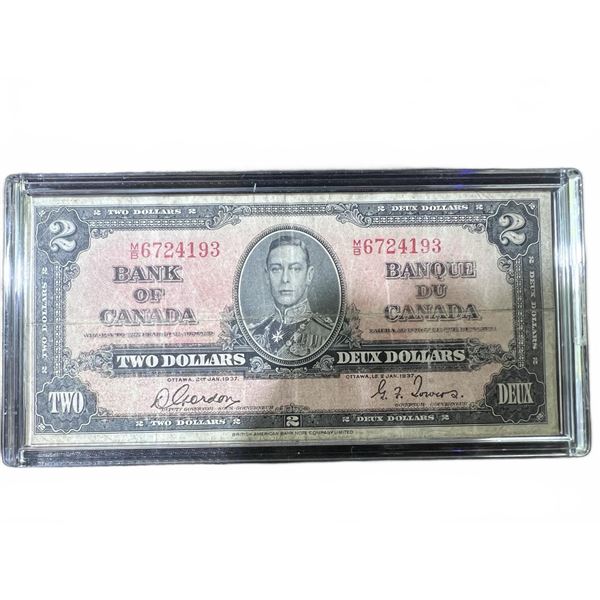 1937 Bank of Canada $2 Dollar Note, King George VI, MG6724193