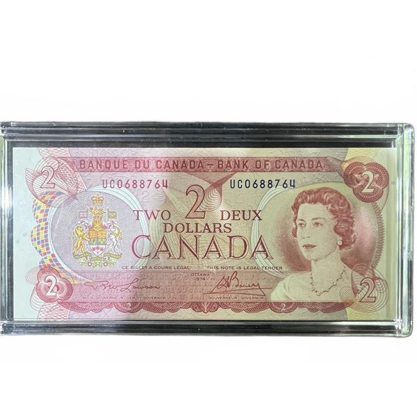 1986 Canada $2 Banknote, Queen Elizabeth II, Serial UC0688764