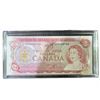 Image 1 : Canadian $2 Banknote 1974 With Queen Elizabeth II, Encased