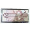 Image 1 : 1986 Canada $2 Banknote With Queen Elizabeth II, Framed