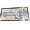 Image 1 : Bank of Canada $5 Bill ANU6957077 in Display Case
